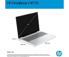 Nešiojamas kompiuteris HP OmniBook 7 16 - Core 5 210H | 16" | 16GB | 512GB | W11H | Sidabrinė