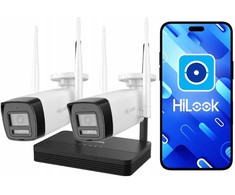 HiLook IKS-2044BH Easylink Wi-Fi 6 Bezvadu Video Komplekts 4MP 2x Bullet Kamera + WiFi NVS