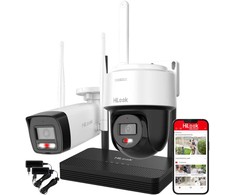 HiLook IKS-2044PH Easylink Wi-Fi 6 Bezvadu Video Komplekts 4MP Bullet + PT Dome Kamera + WiFi NVS