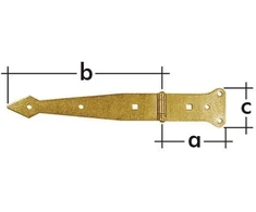 Lankstas vartams Domax 612301/816301, 30 cm, 0.2 cm, aukso