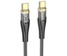 Cable USB C to USB C Hoco 3A 60W 1,2 m U121 juodas