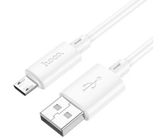 Cable USB A to Micro USB Hoco 2,4A 1 m X88 baltas