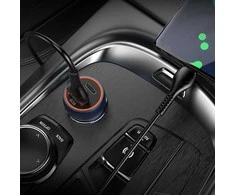 Automobilinis įkroviklis Hoco USB A + USB C PD QC3.0 3A 20W Z46A sapphire mėlynas