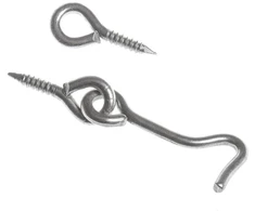 Kabliukas Domax 8871 K-60 201, sidabro, 60 mm x 14 mm