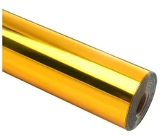 HTVRONT Chrome Metallic Self-Adhesive Film, 30.5 cm x 90 cm (auksinis)