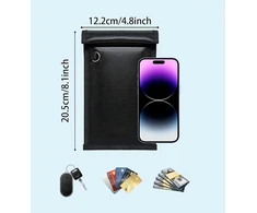 Hurtel Fireproof RFID Phone Case OTN-27 with Signal Blocker 27x12.3 cm - Juodas