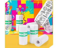 Hurtel HURC-S10 Rolls for Thermal Spausdintuvas with Camera HURC10/ Wozinsky WDT-01/WDT-02/WDT-03/WDT-04/WDT-05 - Baltas (5 pcs.)