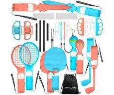 Hurtel Nintendo Switch 23-in-1 Family Priedas Pack 2 - Oranžinis and Mėlyna Set