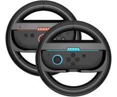 „Hurtel“ lenktyninis vairas „Nintendo Switch 2 Joy-Con“ valdikliui (2 vnt. pakuotė) - Juodas