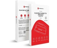 Hybrid nano glass filmas for cutting machine Forcell F-Protect Flexible NANO 7H PRIVACY 196 x 125 mm 25 pcs