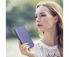 iCarer CE Premium Leather Apple iPhone 14 Pro Magnetic atverčiamas Leather MagSafe Light dėklas telefonui violetinės spalvos (WMI14220714-LP)