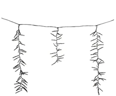 None ICICLE CLUSTER string lights. AGL001010. 3.5 m