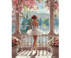 Norimpex Ideyka Painting by numbers on frame KHO8441 Wonderful ballerina 40x50 cm AP0117