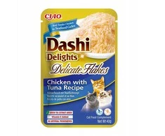 INABA CAT Dashi Delights Delicate Flakes vištiena su tunu - skanėstas katėms - 40g
