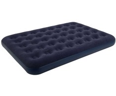 Oem Inflatable double travel mattress with velvet finish + inflating pump 67002 mėlynas