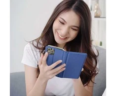 OEM atverčiamas dėklas iPhone 17 / 18 Smart Case Book tamsiai mėlynas