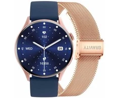 Išmanusis laikrodis DAMSKI GRAVITY GT11-6 - AMOLED, DODATKOWY PASEK (sg044f)