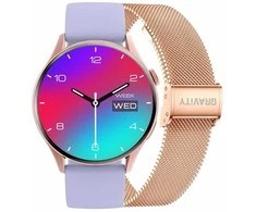 Išmanusis laikrodis DAMSKI GRAVITY GT11-7 - AMOLED, DODATKOWY PASEK (sg044g)