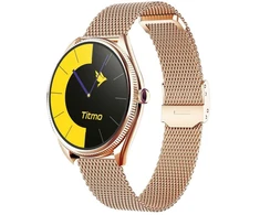Išmanusis laikrodis TITMO O-170 (AMOLED, bluetooth call, stainless steal auksinis mesh strap) auksinis