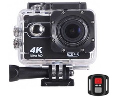 iWear K1 Ultra HD 4K 16Mpix Wi-Fi Sport Kamera ar 2'' LCD Tālvadību un 8x Fiksācijas Komplektu Melns