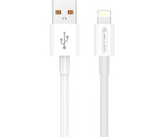 Jellico B1 Izturīgs-Mīksts iPhone un iPad Lightning uz USB Datu un Ātrā Lādētāja Vads 1m Balts