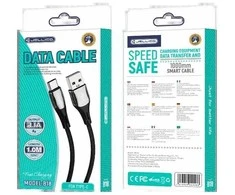 JELLICO cable B18 USB-C 3.1A 1M Juodas