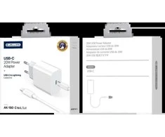 JELLICO sieninis pakrovėjas AK180 PD 20W 1xUSB-C + laidas USB-C - Lightning Baltas