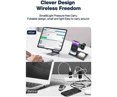 JELLICO wireless charger 3in1 W12 15W Juodas