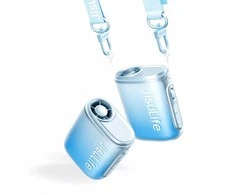 Ventiliatorius Jisulife Neck Fan 5 4500mAh Mini Fan with Lanyard - Mėlyna