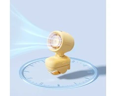 Ventiliatorius Jisulife Stroller Fan 4 5000mAh Mini Fan for Stroller with Metal Clip - Geltona