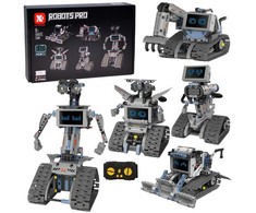 Jokomisiada 5-in-1 Remote Controlled Building Blocks - Build ROBOTS and Bring Them to Life! RC0742