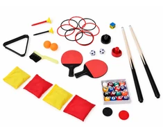 Jokomisiada 6-in-1 Gaming Table Electric Air Hockey, Foosball, Billiards, Ping-Pong GR0842
