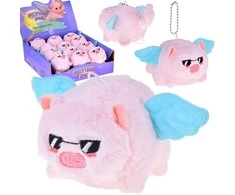 Jokomisiada Adorable Plush Pig Keychain with Spinning Tail ZA5680