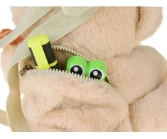 Jokomisiada Adorable Teddy Bear Backpack – Plush Backpack with Adjustable Straps ZA5683