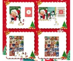 Jokomisiada Advent Calendar Dėlionė - 24 Christmas puzzles in a VINTAGE style ZA5885