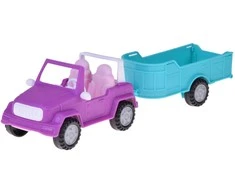 Jokomisiada Ankiki Set: Farmer Doll with Horse, Car and Trailer ZA5881