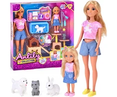 Jokomisiada Anlily Animal Doll Set - Dog, Cat, Rabbit and Accessories ZA6229