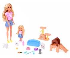 Jokomisiada Anlily Animal Doll Set - Dog, Cat, Rabbit and Accessories ZA6229