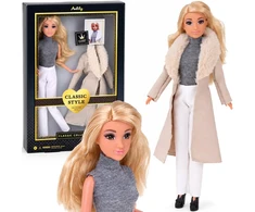 Jokomisiada Anlily Classic Style Doll - Brown Coat and Juodas Dress ZA6233