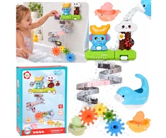 Jokomisiada Baby Bath Vanduo Track Elephant Seal Slide Bath Toy ZA6345