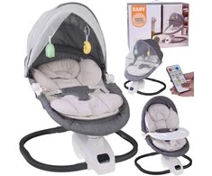 Jokomisiada Baby Rocker Bouncer Chair 3in1 with Mosquito Net and Remote Control ZA5822