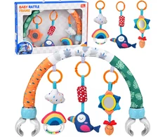 Jokomisiada Baby Toy Arch with Rattles for Strollers, Car Seats and Bouncers ZA6298