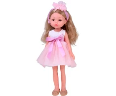 Jokomisiada BALLERINA doll 35cm with blonde hair in a pink tulle dress ZA6440