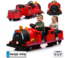 Jokomisiada Baterija-powered train for children, locomotive + carriage, sounds, lights PA0348