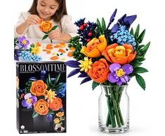 Jokomisiada BLOOMING FLOWERS blocks, moving bouquet - bud blooming effect, 986 pieces ZA6287