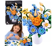 Jokomisiada BLOOMING FLOWERS blocks, moving bouquet - bud blooming effect, 986 pieces ZA6286
