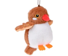 Jokomisiada Brown Kazik Plush Bird with Squeaker and Pendant, 13 cm ZA6426