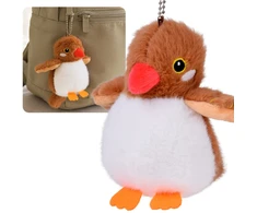 Jokomisiada Brown Kazik Plush Bird with Squeaker and Pendant, 13 cm ZA6426