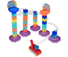 Jokomisiada Colorful Marble Run DIY Ball Track with Launcher 58 Pieces ZA5979