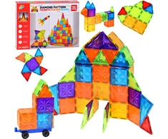 Jokomisiada Colourful Magnetic Construction Blocks 100-Piece Set ZA6352